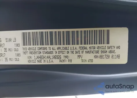 2010 Jeep Wrangler Unlimited Sport z USA, uszkodzony, nr VIN 1J4HB3H14AL106926